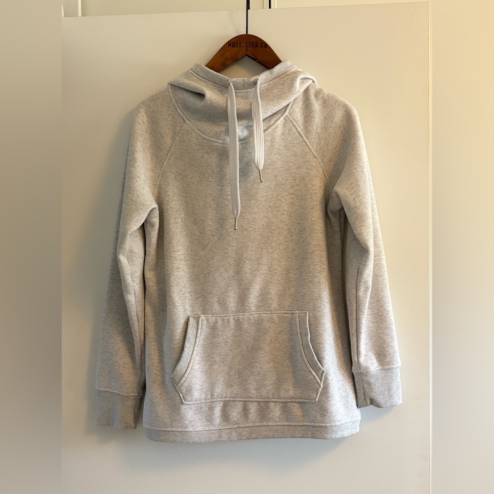 Light Gray Cowl Neck Hoodie